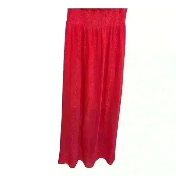 Heart Soul Womens Maxi Dress Size 1X Red Boho Outdoor Spring Summer Embroidery - Picture 3 of 11